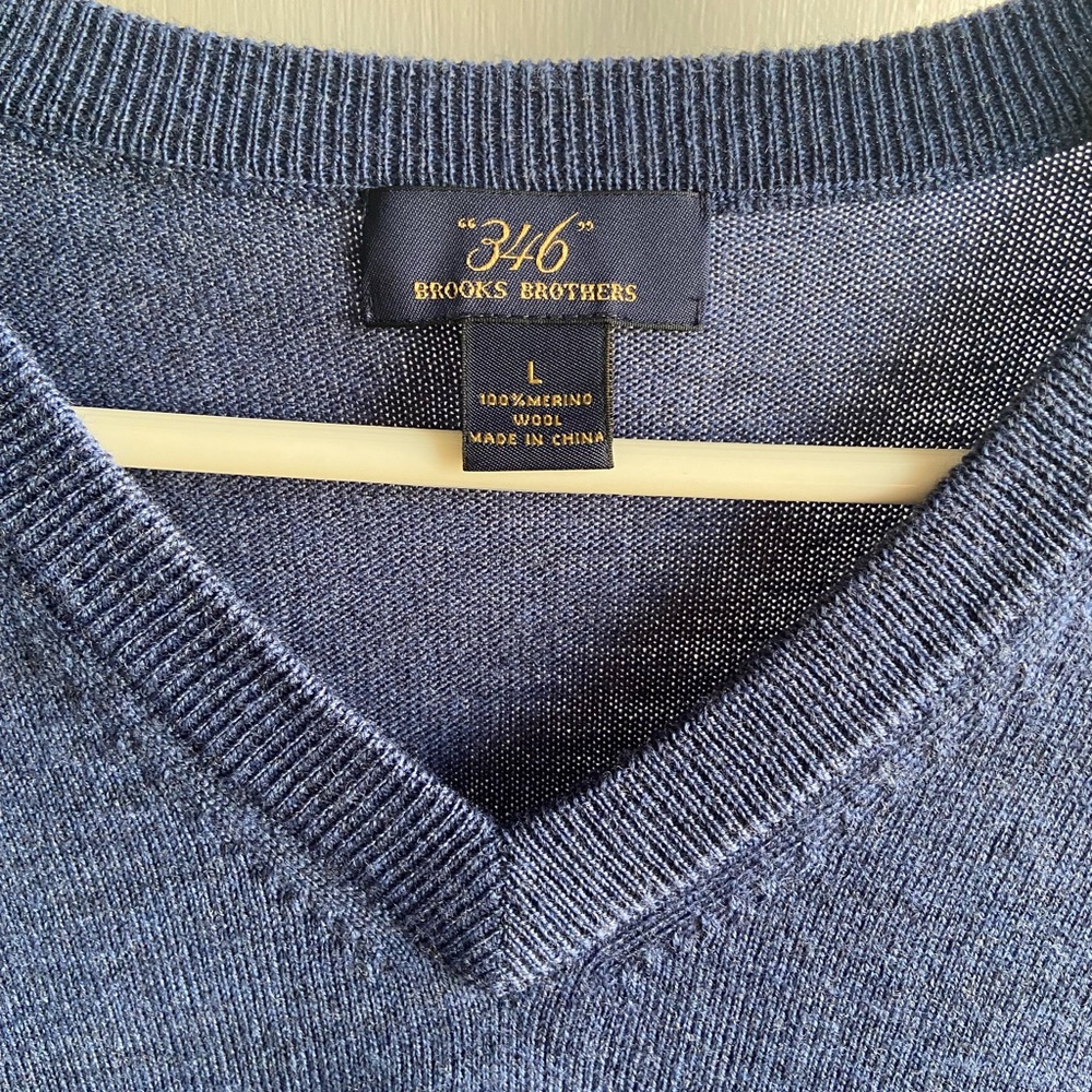 “345” BROOKS BROTHERS Mens Sweater Vest Size L 100% Supima Cotton - Picture 2 of 12